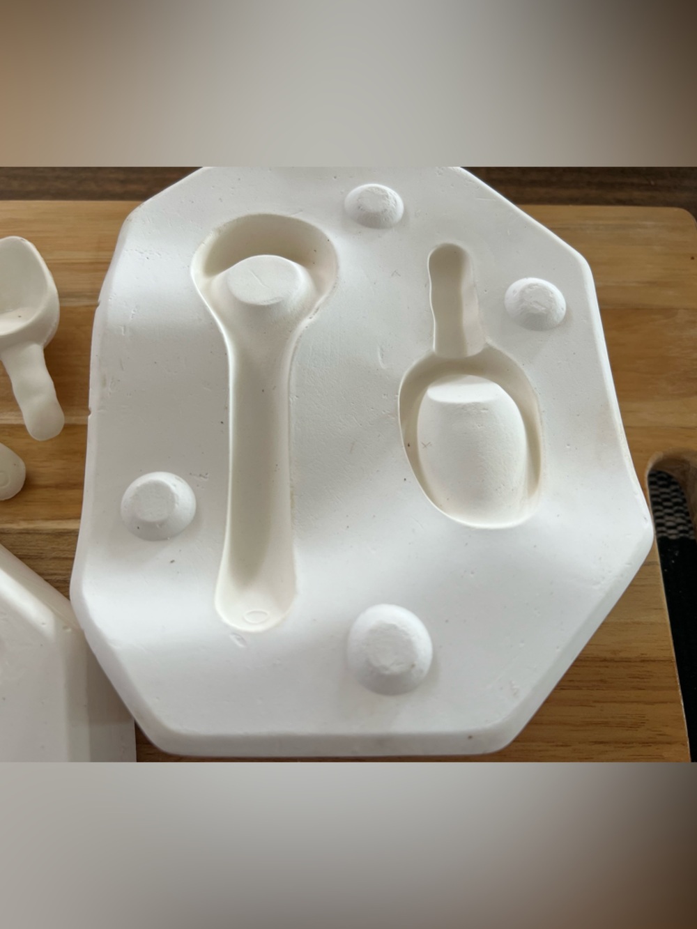 White Ceramic Spoon Mold Tray